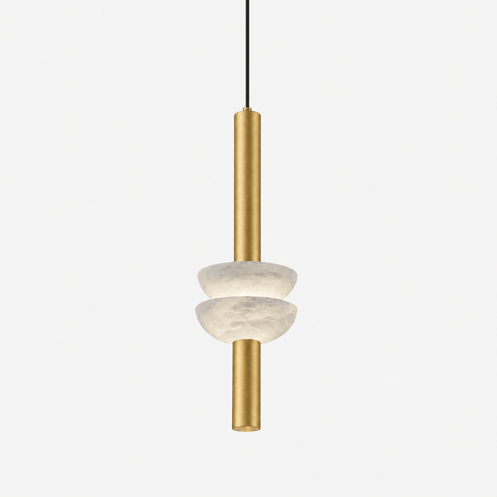 Brontee Spanish Alabaster Column LED Pendant Light