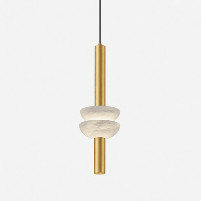 Brontee Spanish Alabaster Column LED Pendant Light