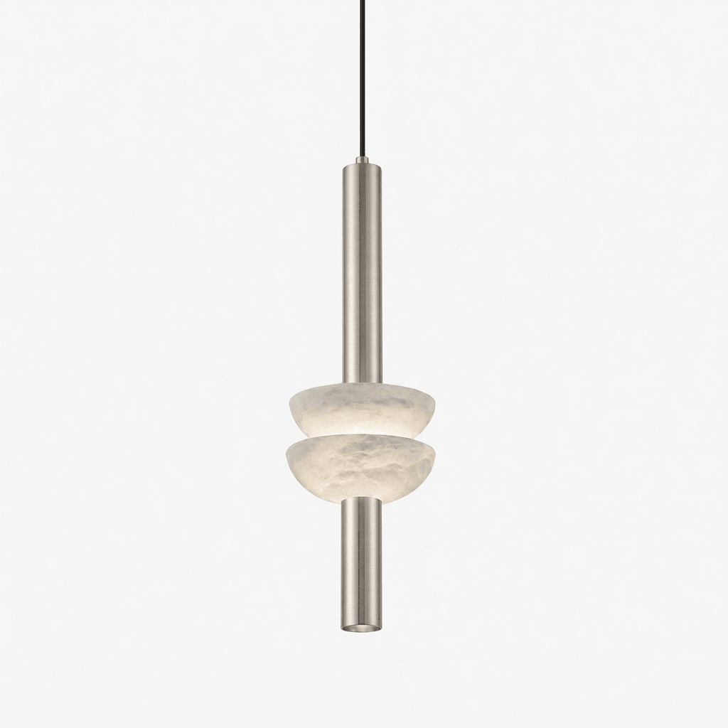 Brontee Spanish Alabaster Column LED Pendant Light