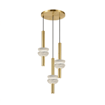 Brontee Spanish Alabaster Column LED Pendant Light