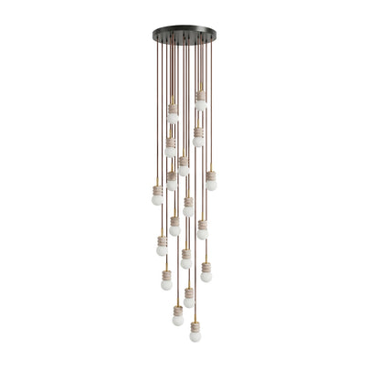 Violaine Yellow Travertine Ribbed Pendant Light