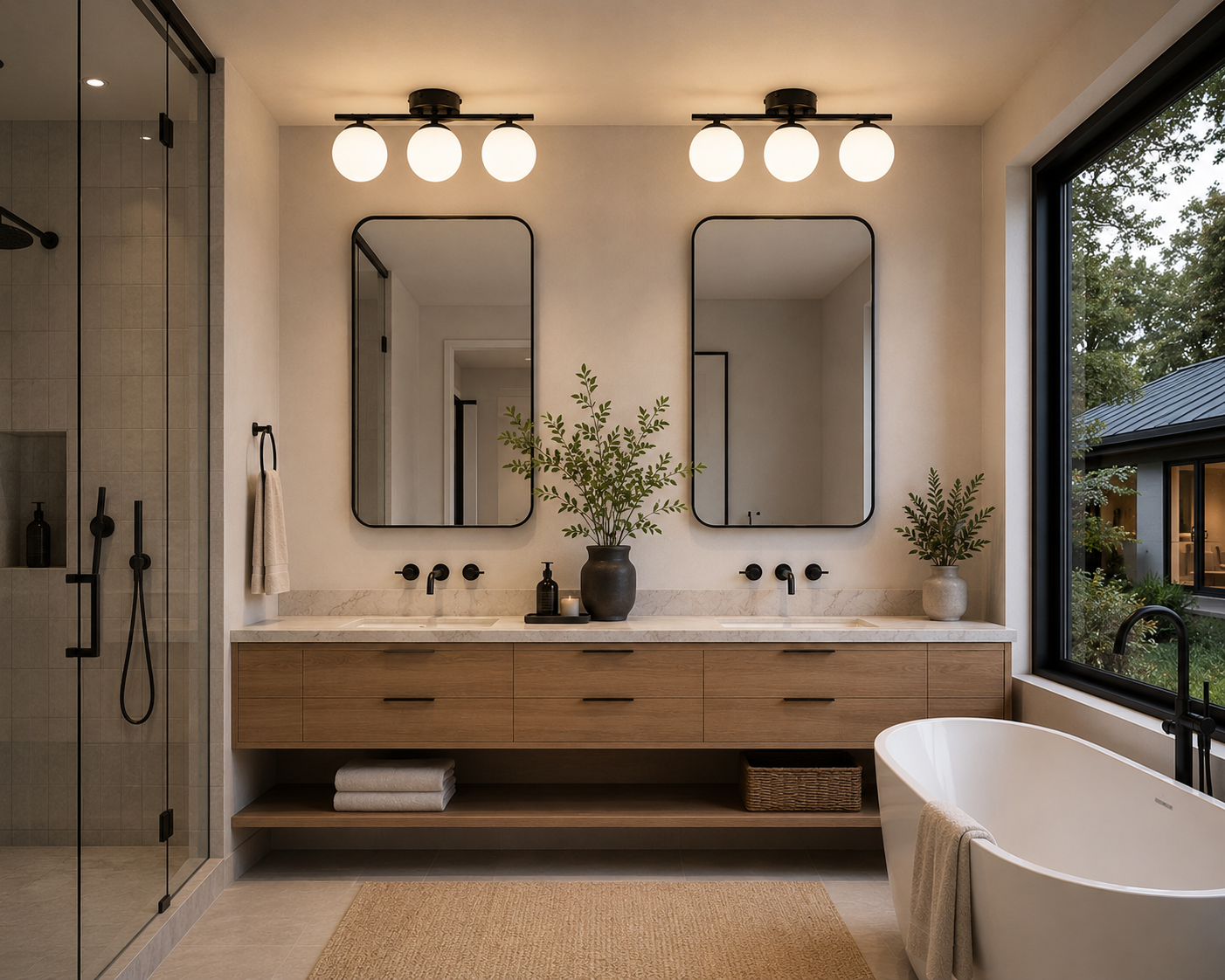 Lumière French Globe Semi-Flush Ceiling Light