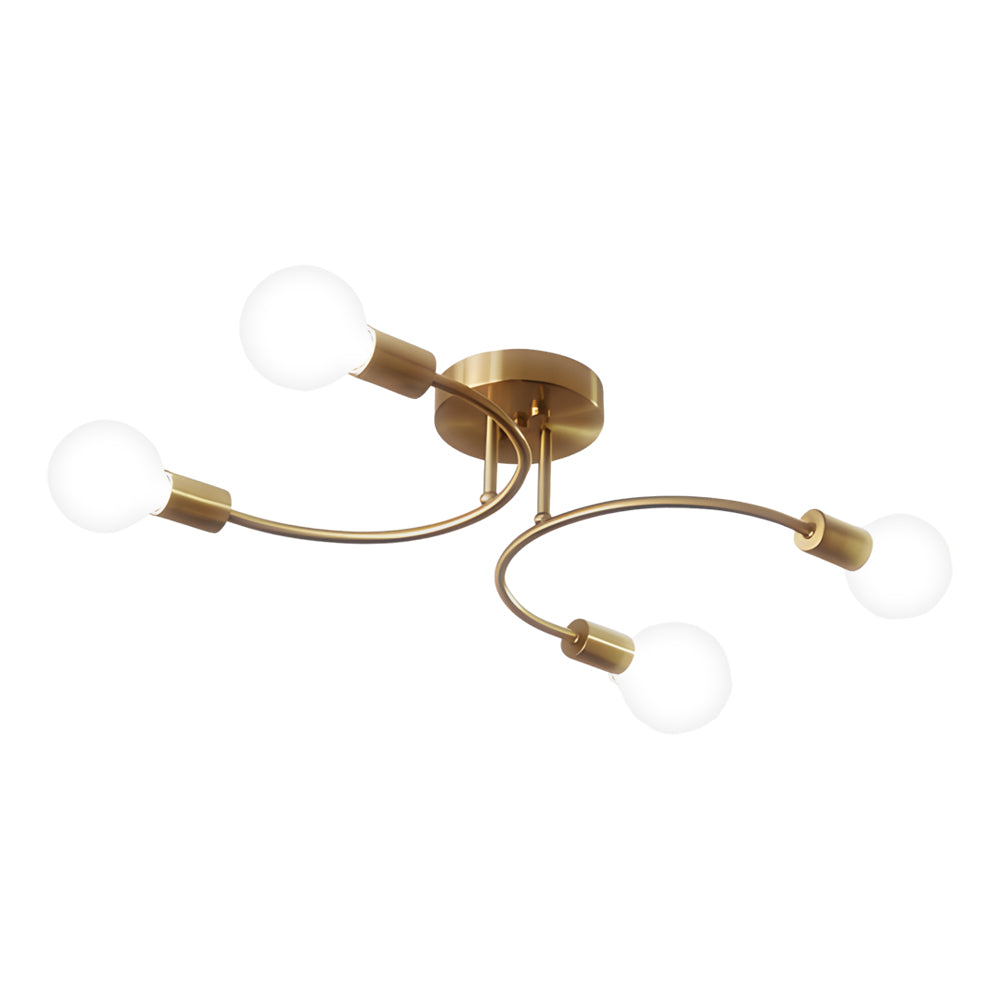 Calla Curved Arm Flush Mount Ceiling Light