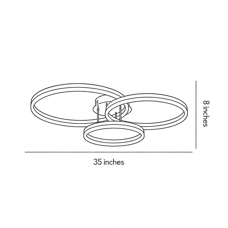 Cirque Three Ring LED Ceiling Light