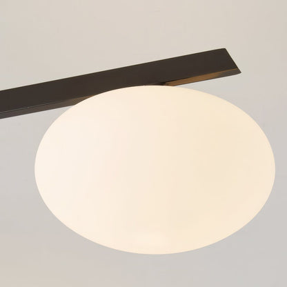 Oria Oval Glass Semi Flush Ceiling Light