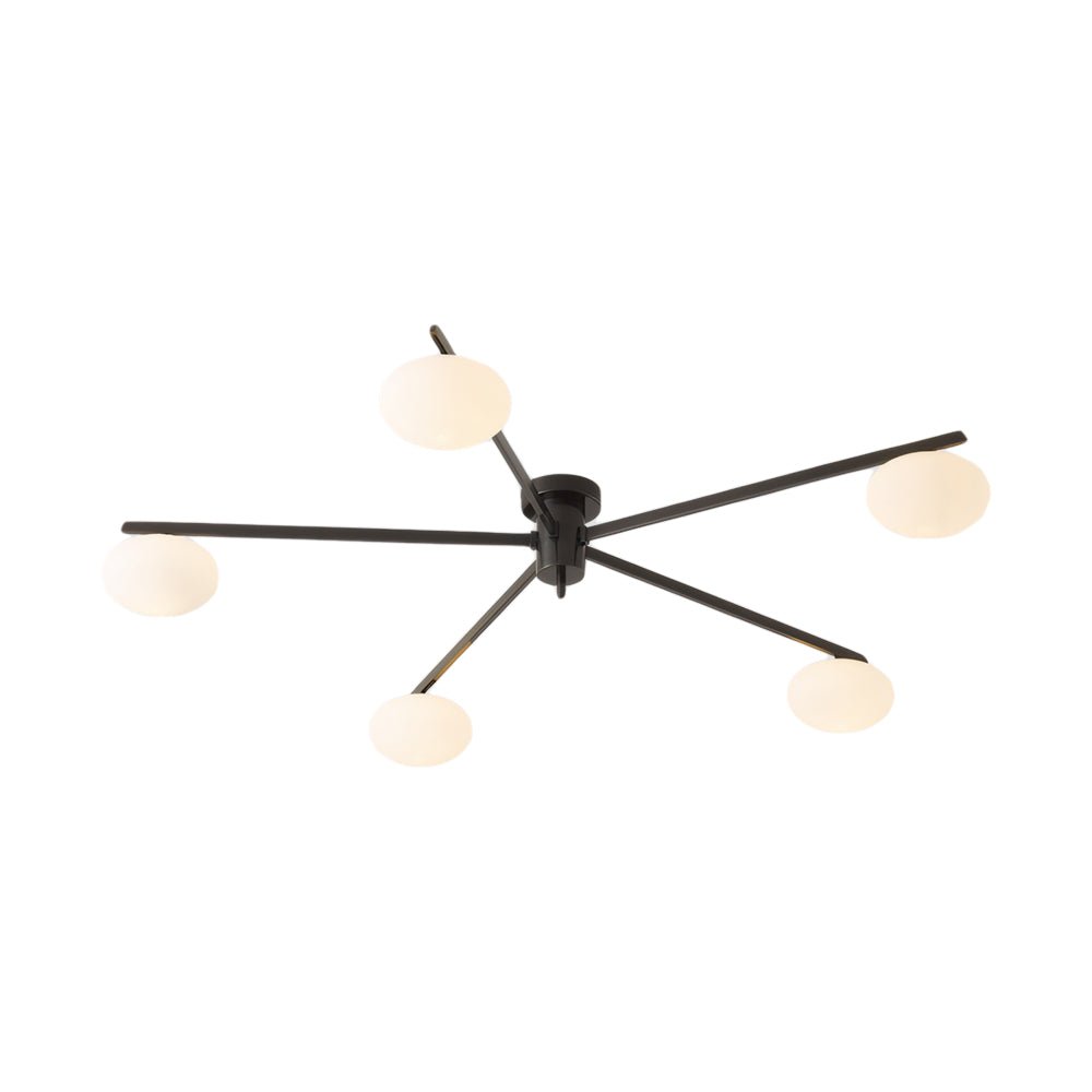 Oria Oval Glass Semi Flush Ceiling Light