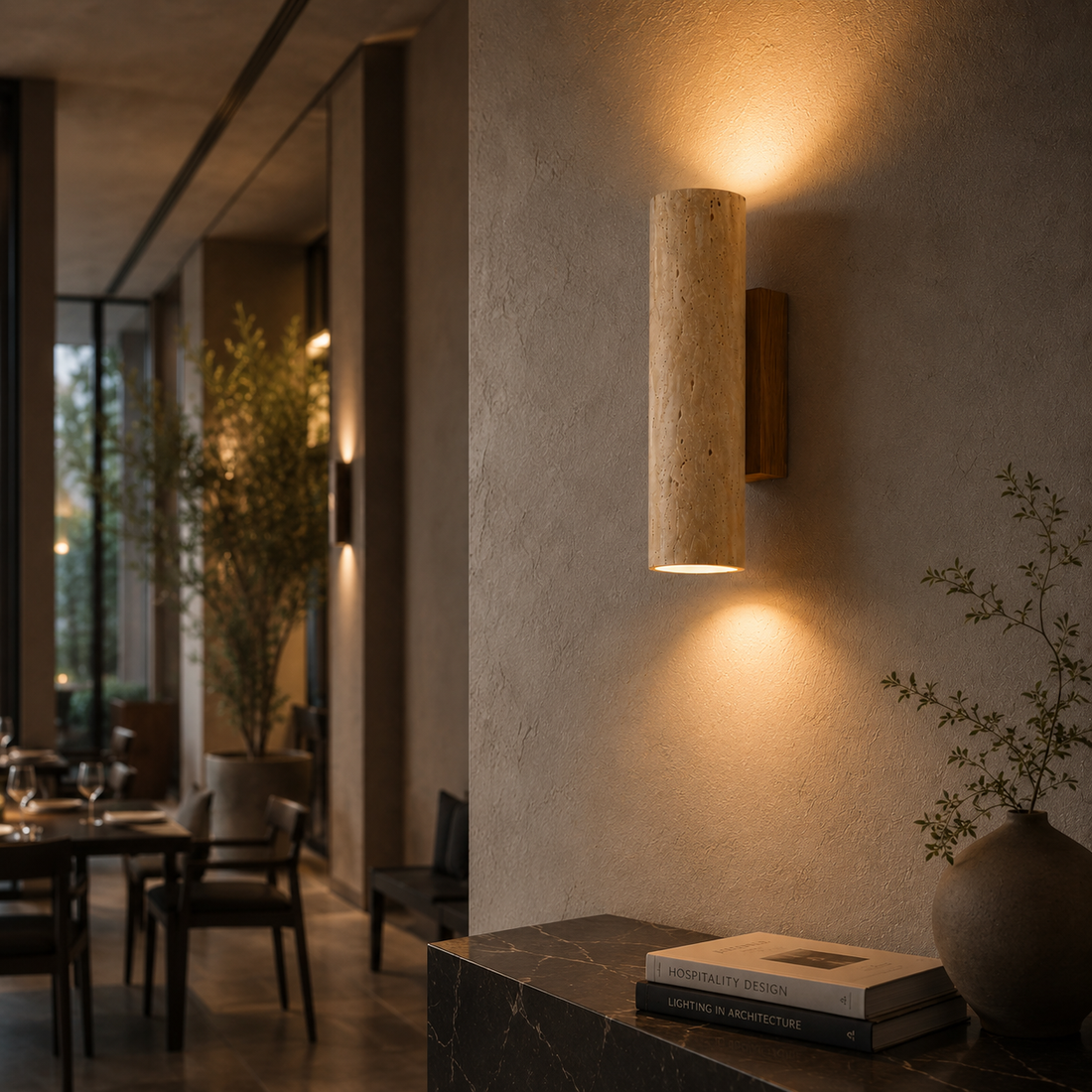 Travelle Travertine Wall Sconce