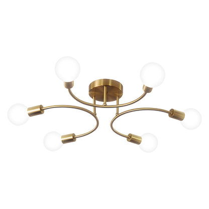 Calla Curved Arm Flush Mount Ceiling Light