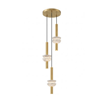 Brontee Spanish Alabaster Column LED Pendant Light