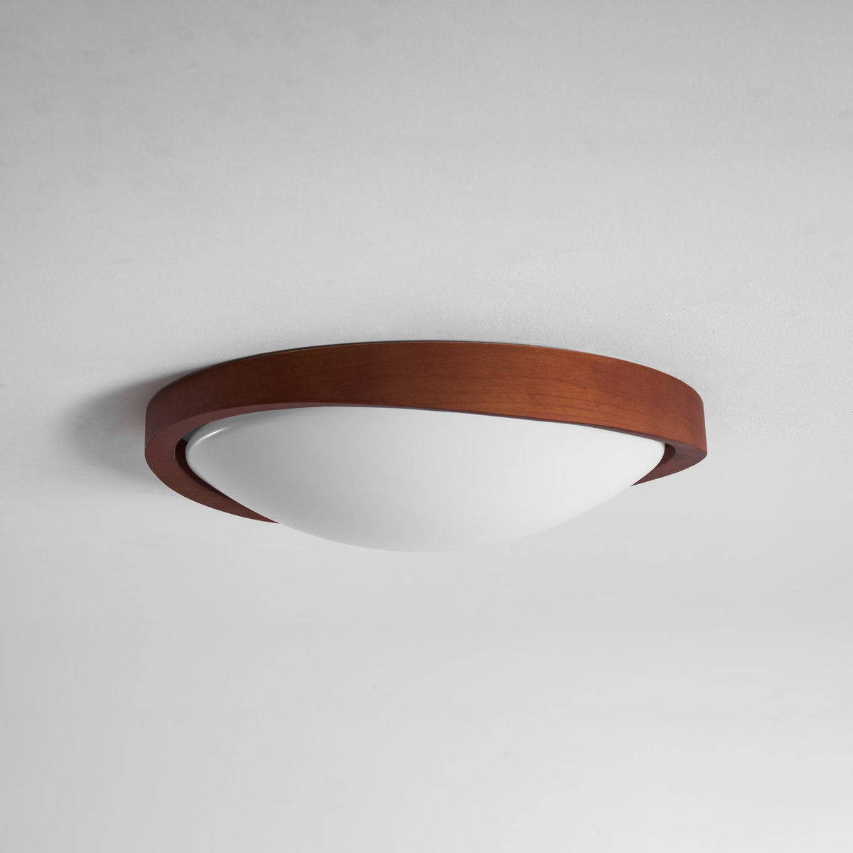 Noyer Walnut Curved Edge LED Flush Mount Ceiling Light