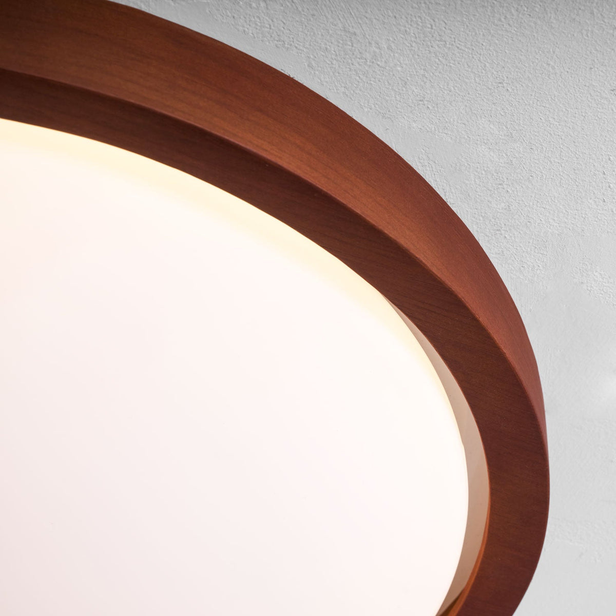 Noyer Walnut Curved Edge LED Flush Mount Ceiling Light