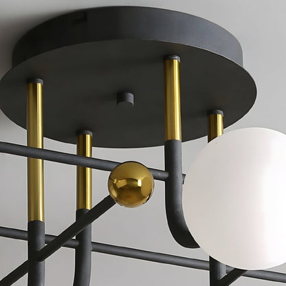 Vesta Sputnik Globe Semi Flush Ceiling Light
