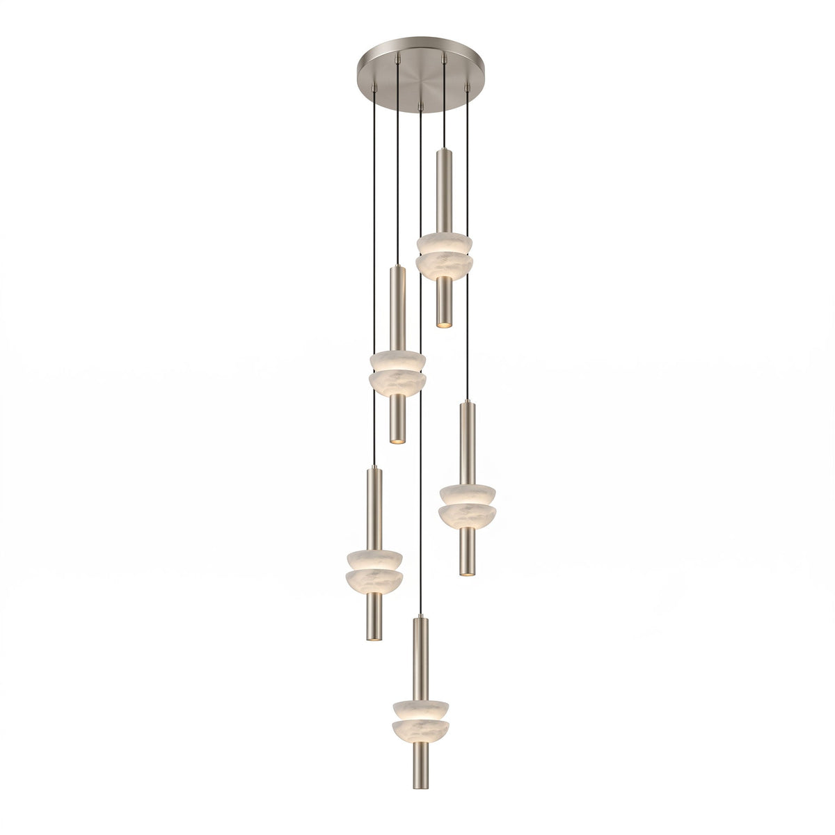 Brontee Spanish Alabaster Column LED Pendant Light