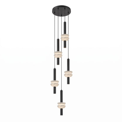 Brontee Spanish Alabaster Column LED Pendant Light