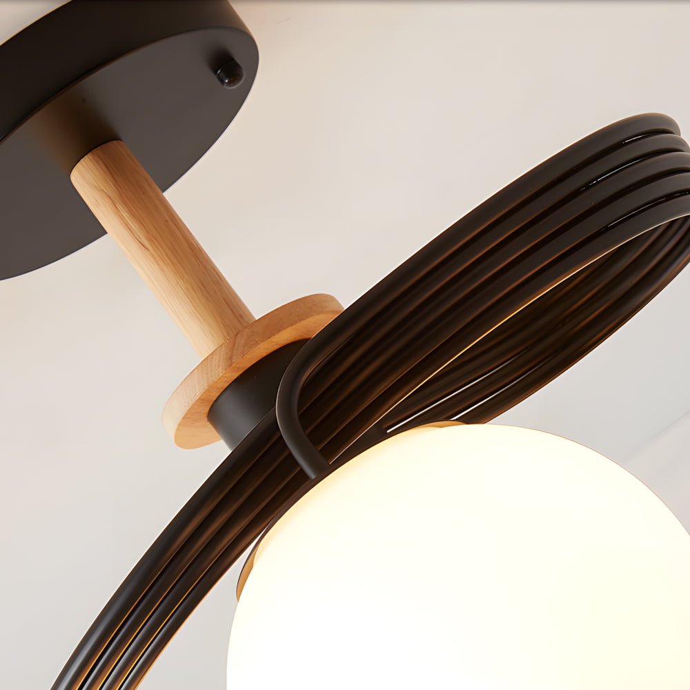 Verdon Spiral Glass Globe Ceiling Light