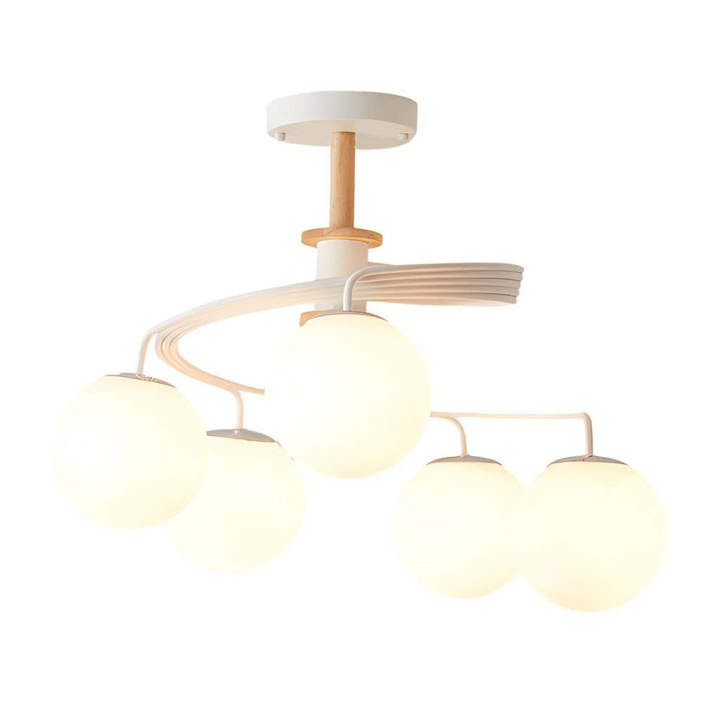 Verdon Spiral Glass Globe Ceiling Light