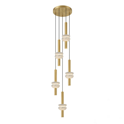 Brontee Spanish Alabaster Column LED Pendant Light