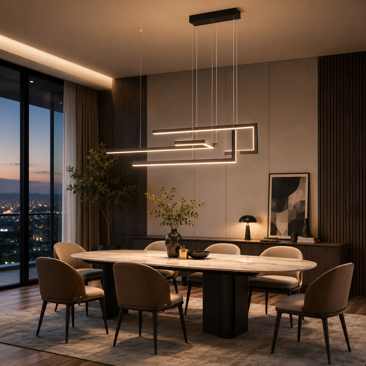 Seryn Modern Linear LED Chandelier
