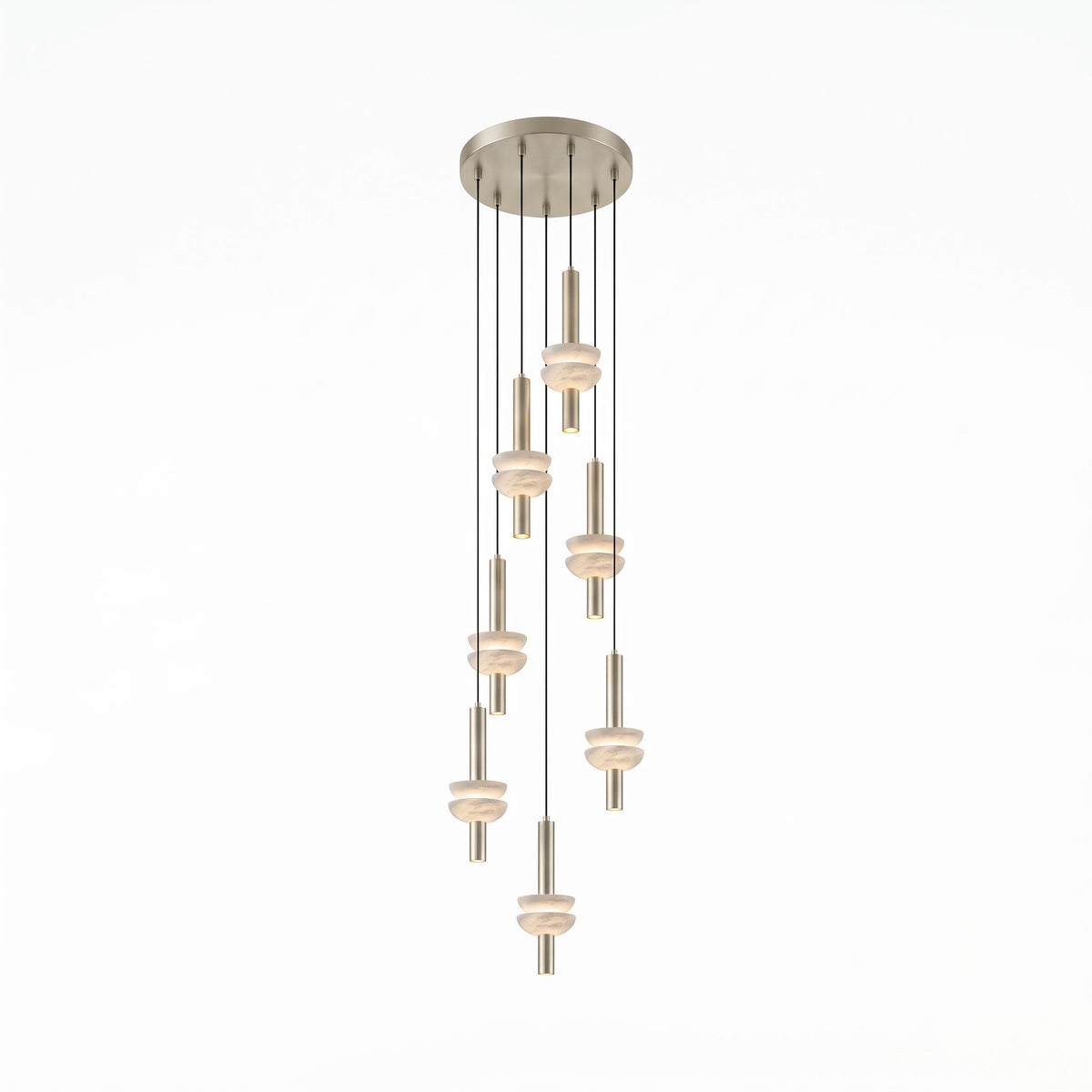 Brontee Spanish Alabaster Column LED Pendant Light