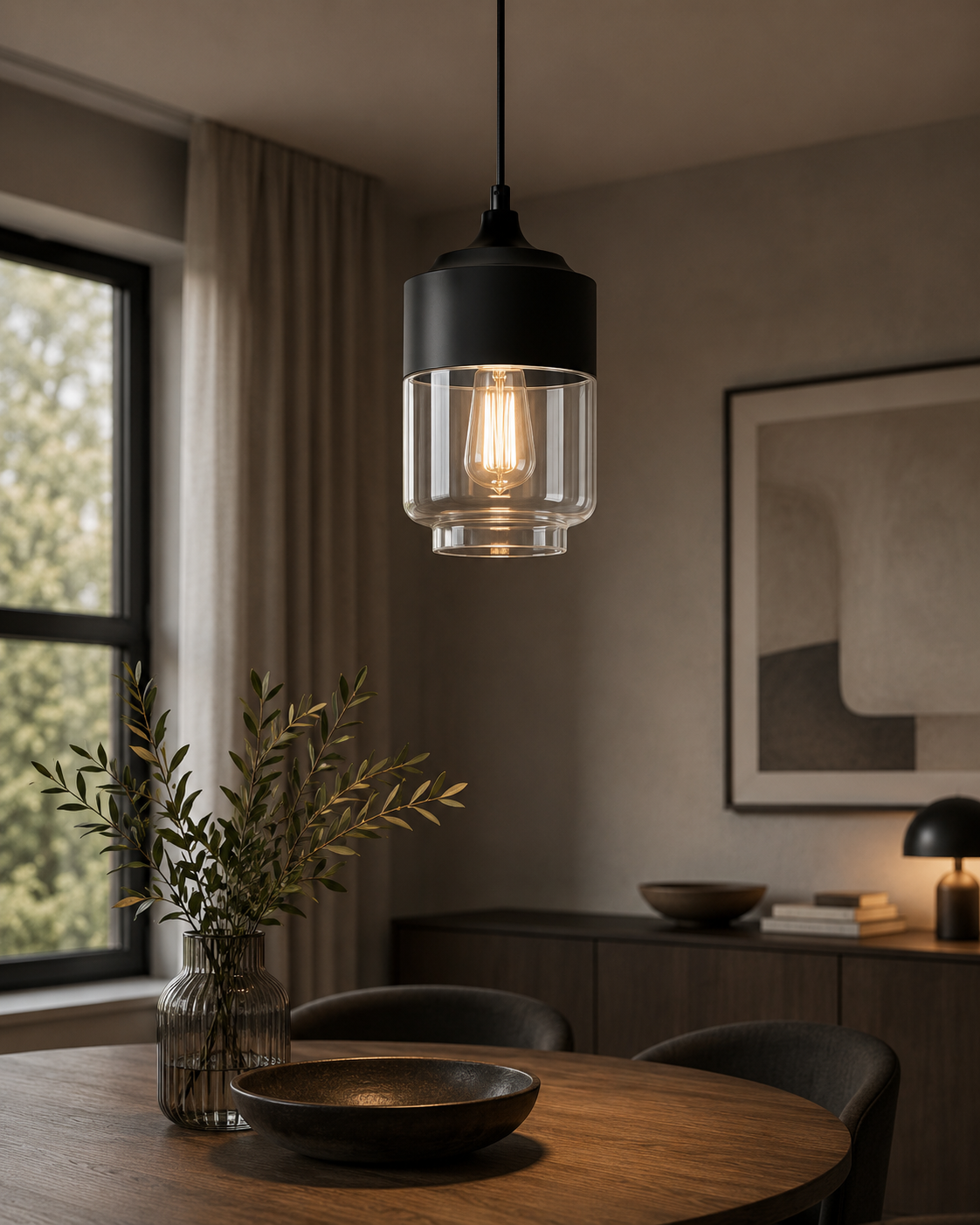 Barrelé Pendant Light