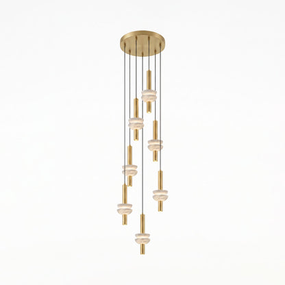 Brontee Spanish Alabaster Column LED Pendant Light