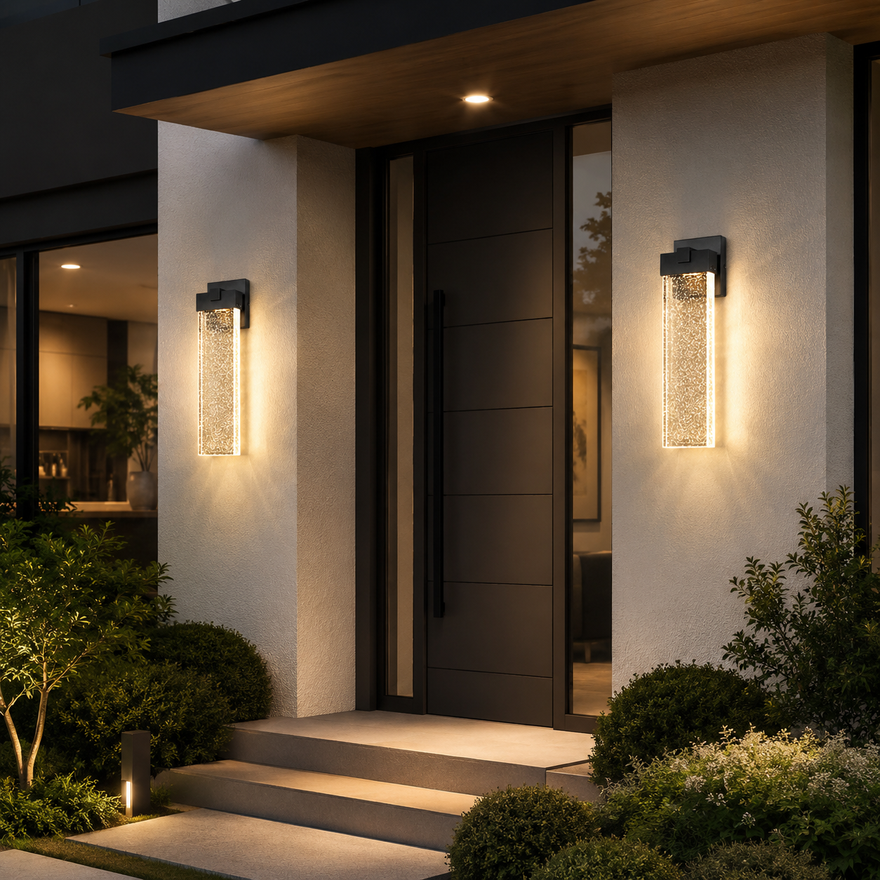 Lunaris Bubble Crystal Outdoor Wall Light
