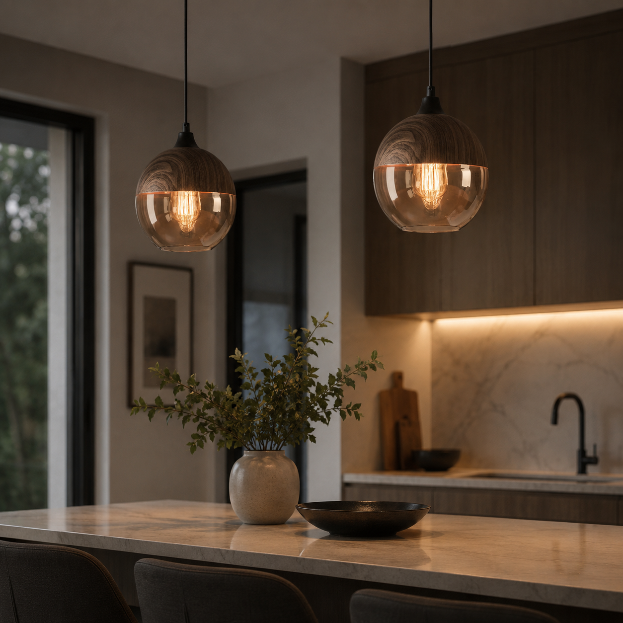 Barrelé Pendant Light