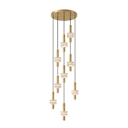 Brontee Spanish Alabaster Column LED Pendant Light