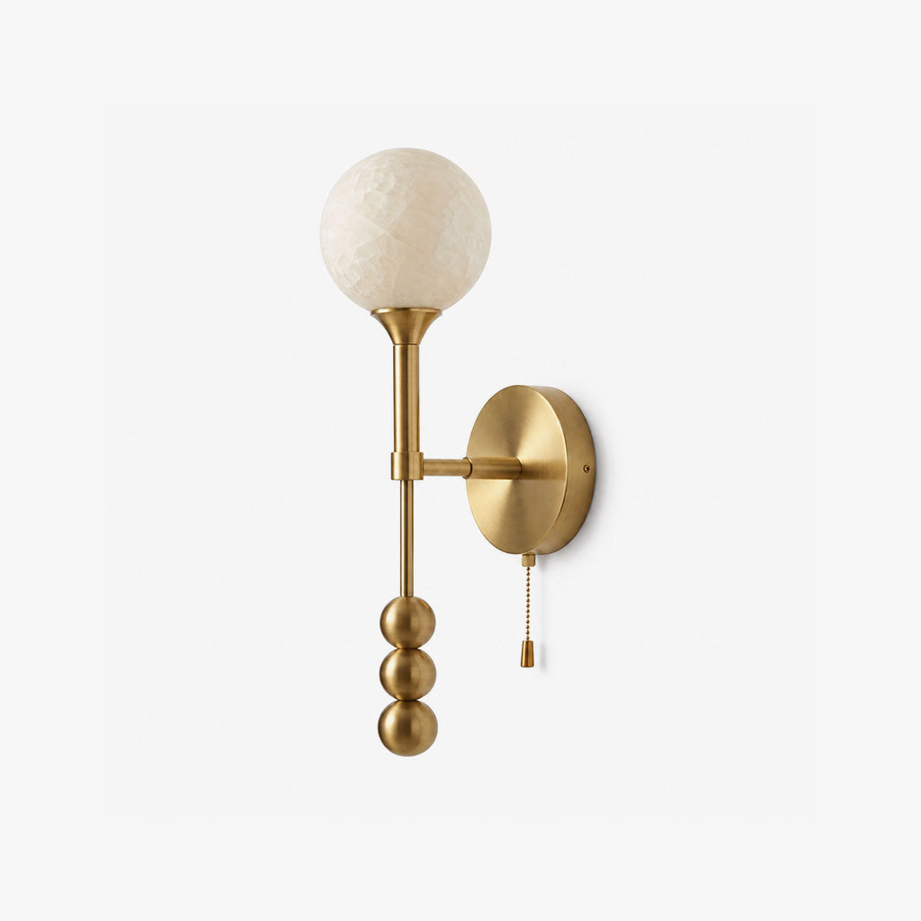 Isaure Alabaster Globe Wall Sconce