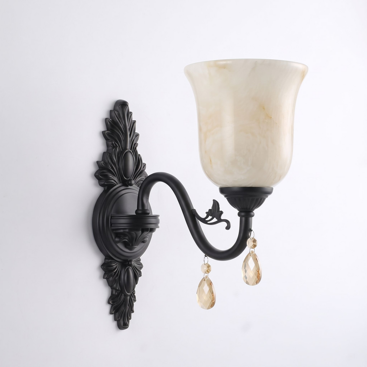 Clotilde Alabaster Bell Wall Sconce
