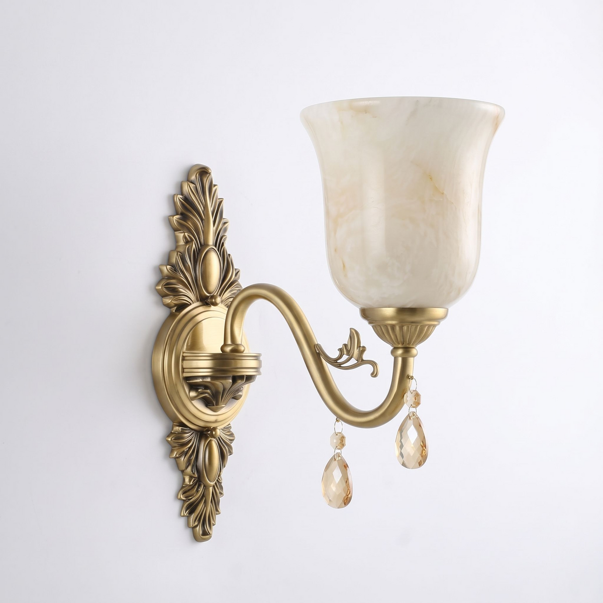 Clotilde Alabaster Bell Wall Sconce