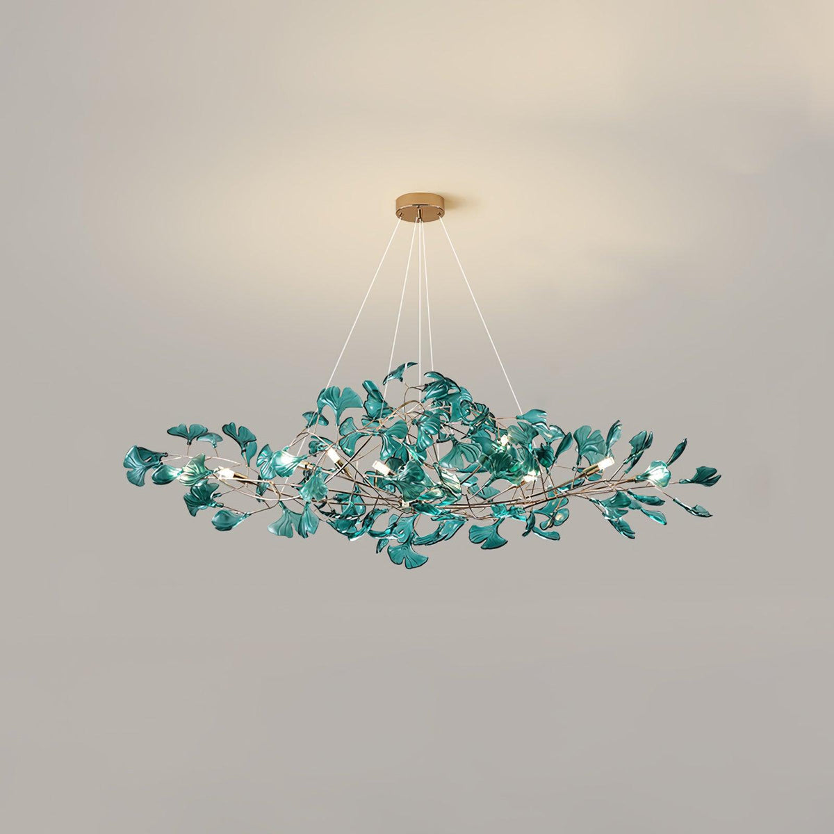 Ginevra Acrylic Ginkgo Leaf Chandelier