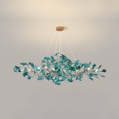 Ginevra Acrylic Ginkgo Leaf Chandelier