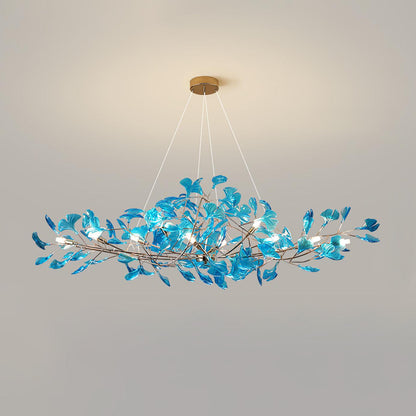 Ginevra Acrylic Ginkgo Leaf Chandelier