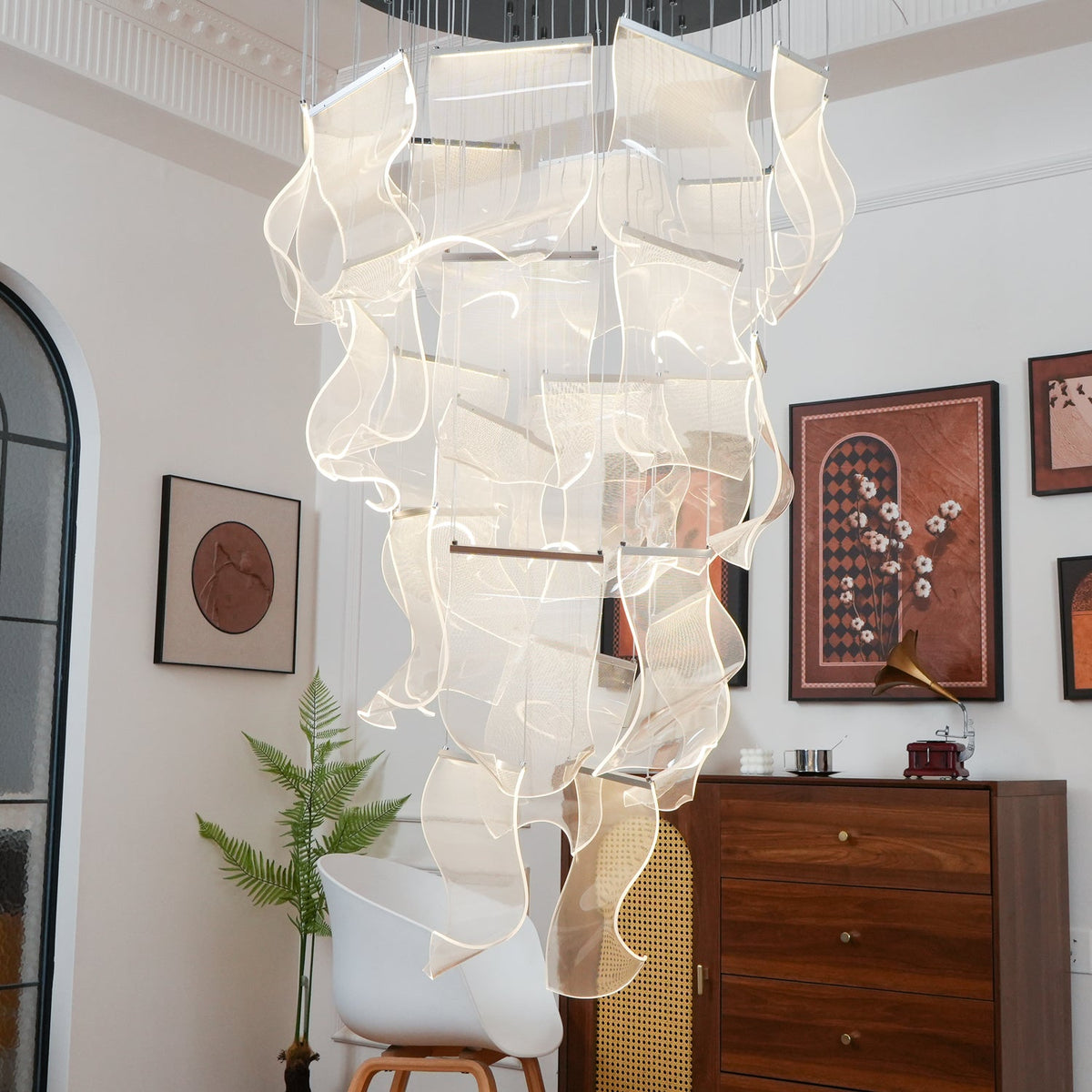 Cirrane Floating Acrylic LED Chandelier