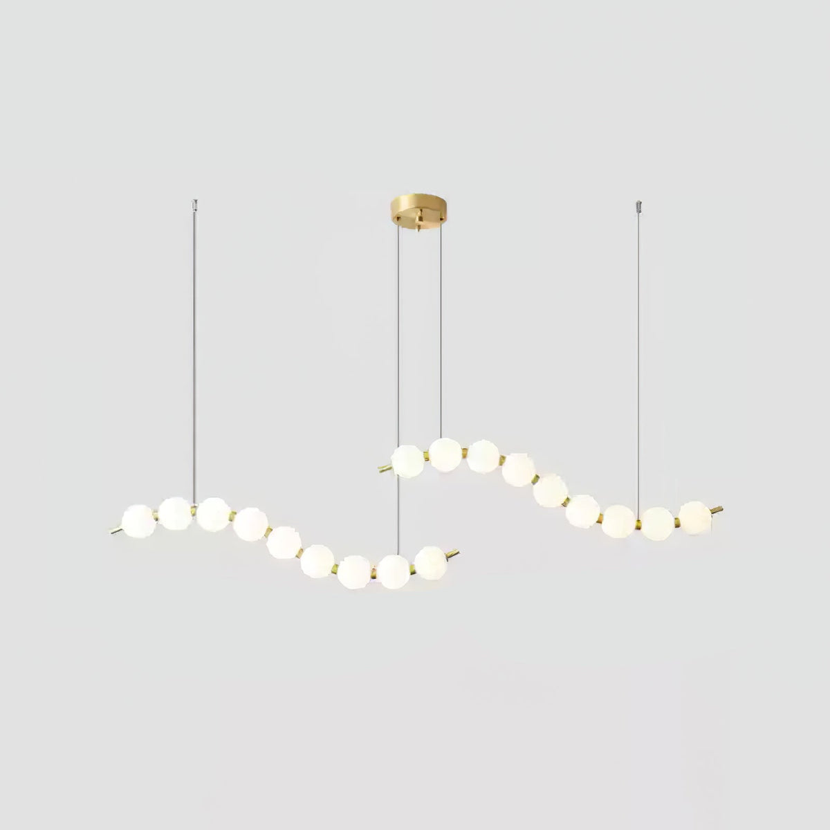 Nacre Pearl Acrylic Orb LED Chandelier