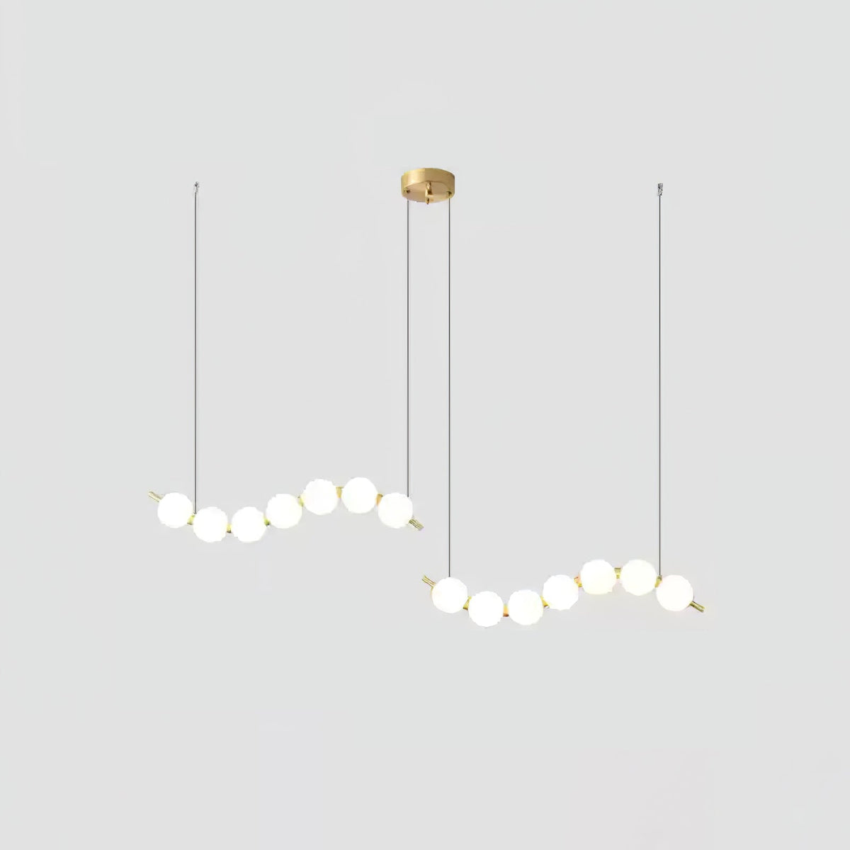 Nacre Pearl Acrylic Orb LED Chandelier
