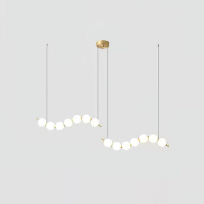 Nacre Pearl Acrylic Orb LED Chandelier
