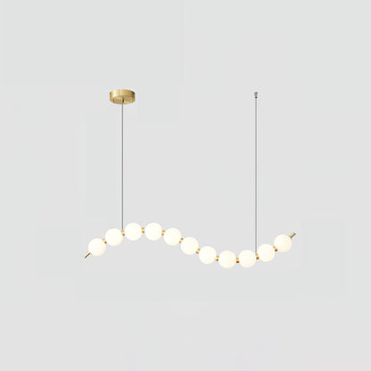 Nacre Pearl Acrylic Orb LED Chandelier