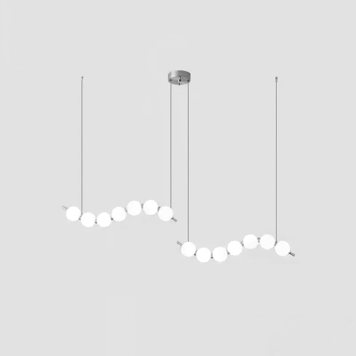 Nacre Pearl Acrylic Orb LED Chandelier