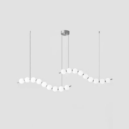 Nacre Pearl Acrylic Orb LED Chandelier