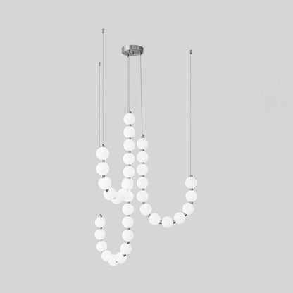 Nacre Pearl Acrylic Orb LED Chandelier