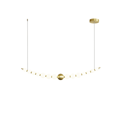 Coralyn Brass Acrylic Pearl LED Chandelier