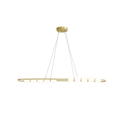 Coralyn Brass Acrylic Pearl LED Chandelier