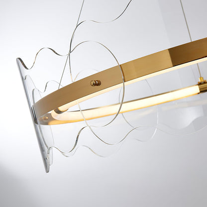 Rivage Acrylic Wave LED Chandelier
