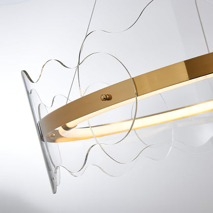 Rivage Acrylic Wave LED Chandelier