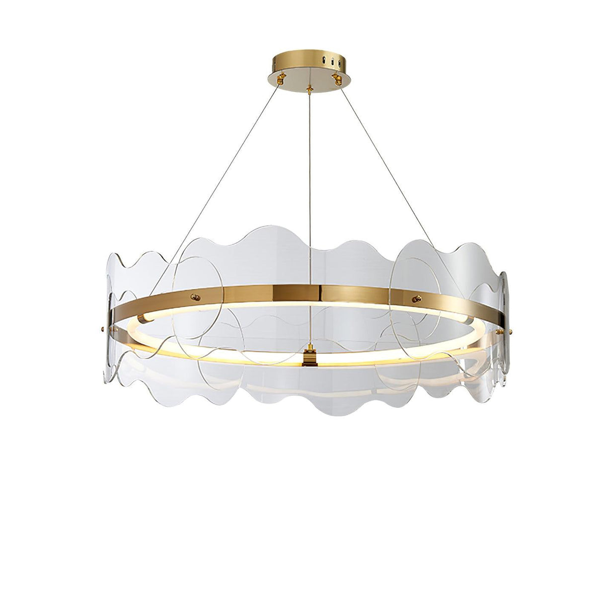 Rivage Acrylic Wave LED Chandelier