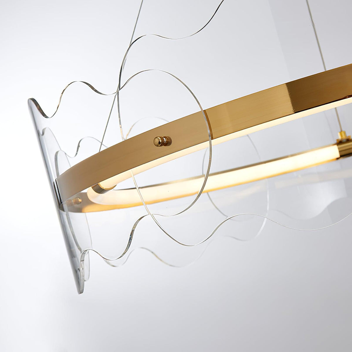 Rivage Acrylic Wave LED Chandelier