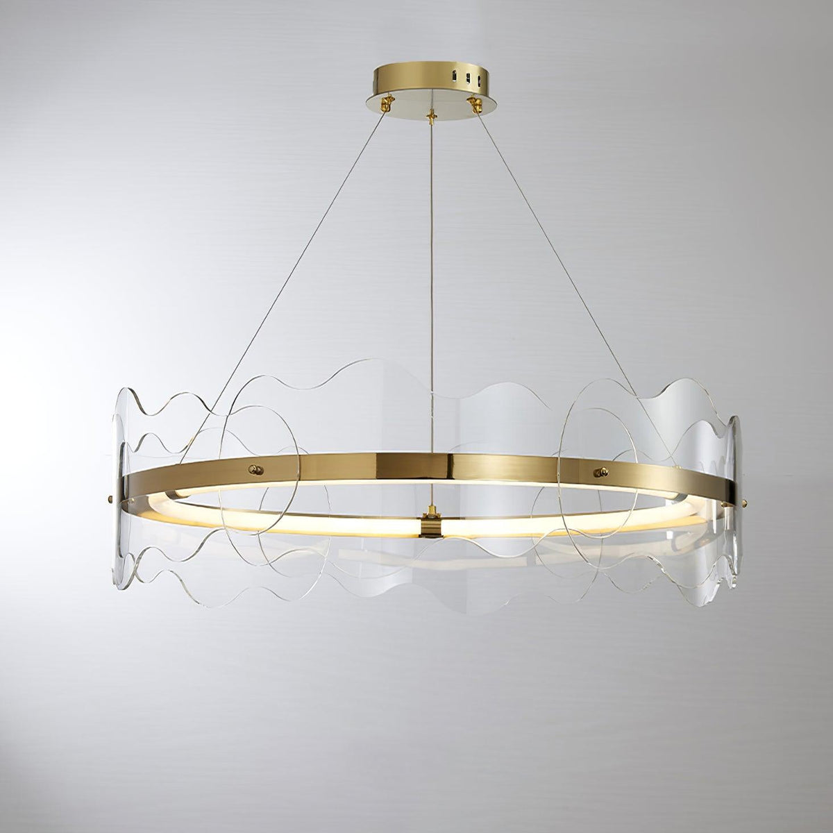 Rivage Acrylic Wave LED Chandelier