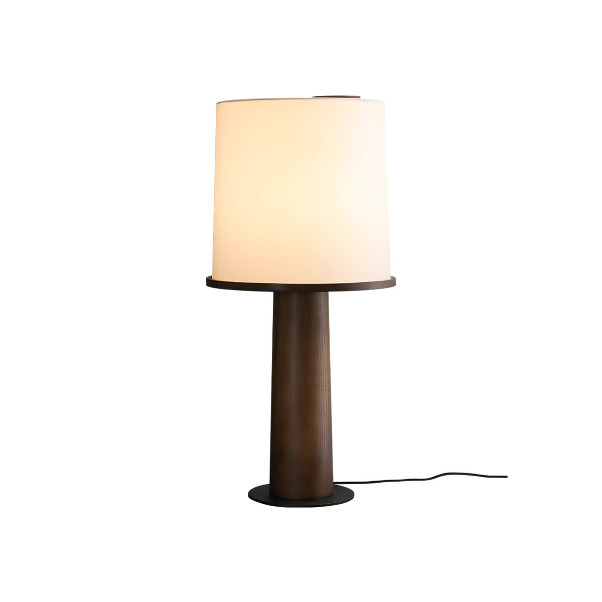 Tamsen Wood Base Fabric Shade Table Lamp